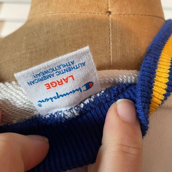 CHAMPION | vintage two tone crewneck sweatshirt L - Picture 10 of 12